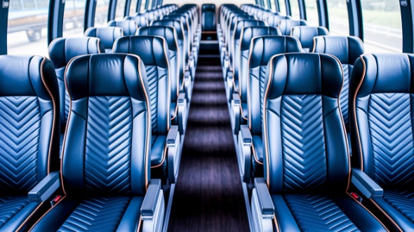 gastonia 55 passenger charter bus inside