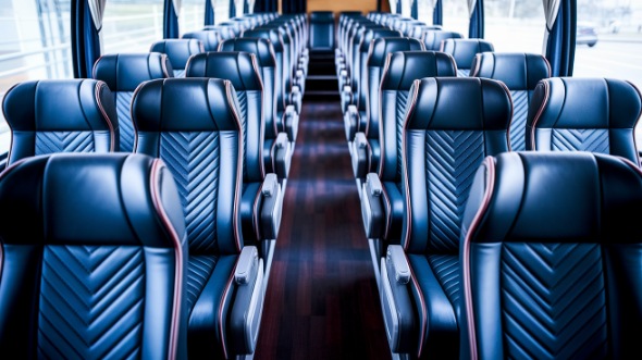 gastonia 56 passenger charter bus inside